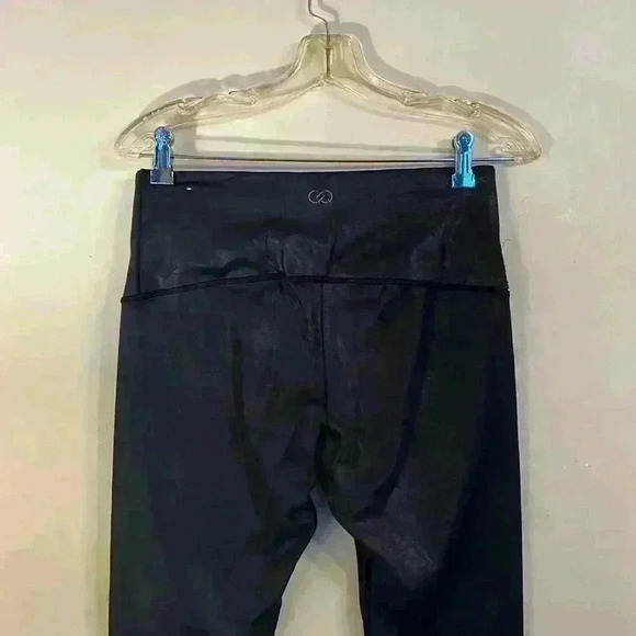 CALIA Power Sculpt Collection Faux Leather Leggings~Pure Black - Picture 6 of 10